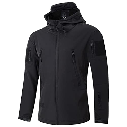 Newmind Jaqueta masculina softshell para caminhadas, à prova de vento, leve, com zíper, para escalad