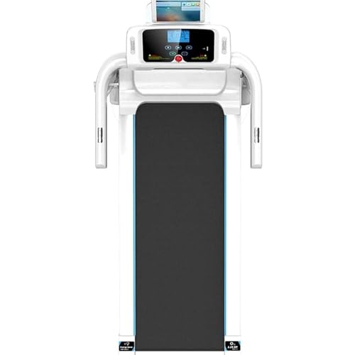 Image of Folding Treadmill with LED Display Silent Weight Loss Folding Home Treadmill Load 120Kg White Fitness Equipment