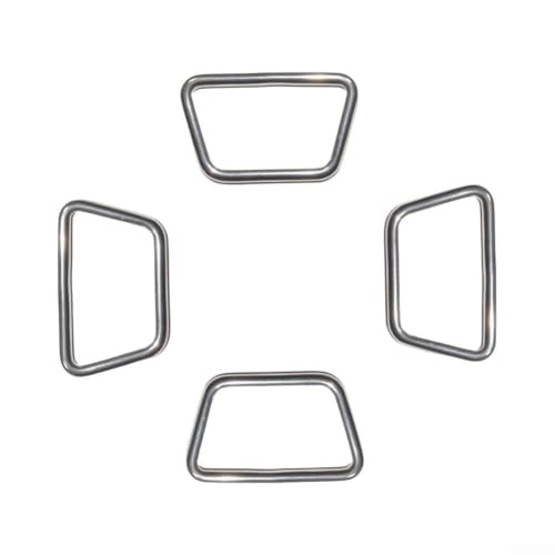 Scuba Diving Belt Stopper Buckle 4-Pack Silver