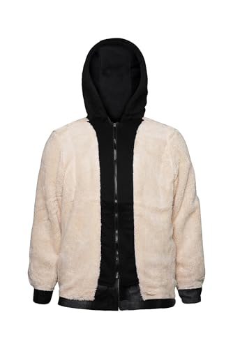 Image of Gary Com Heavy Thick Flannel Plaid Jacket Sherpa Fleece Lined Hoodies for Men Zip Up Winter Warm Coat Zipper Sweatshirt