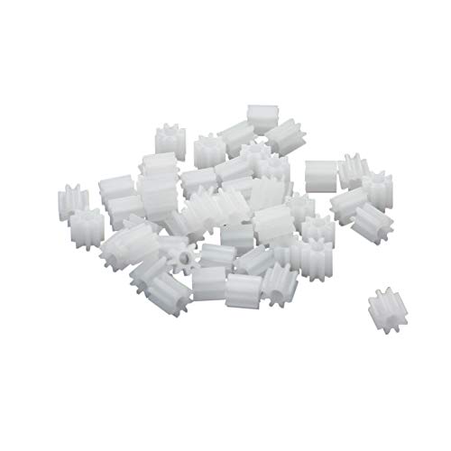 Jutagoss 10pcs Plastic Gears 8 Teeth Model 082A Reduction Gear Plastic Worm Gears for RC Car Robot Motor