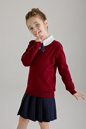 Jersey para chicos SMILING PINKER con cuello en V manga larga ideal para uniforme escolar azul 3