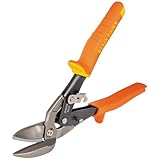 Klein Tools 2402S Straight-Cutting Offset Snips, Aviation Tin Snips with Forged Blade...