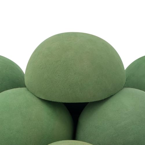 [ 15 Pack] Half Ball Round Floral Foam Blocks,Green Wet Dry Flower Foam Blocks,Plant Foam for Fresh and Artificial Flower Arrangements (5.50 x 2.75 Inch) - Thumbnail 3