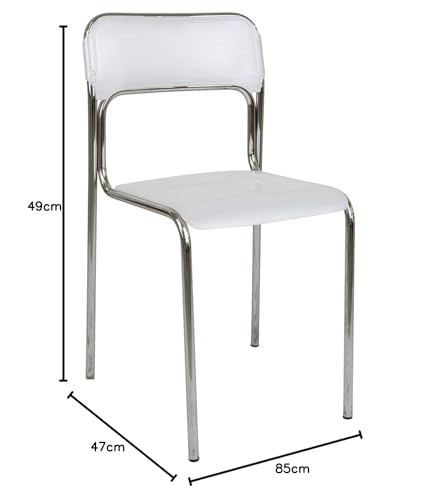 DMORA Sedia, cromata con Schienale e Seduta in