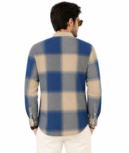 Image of Men's Flannel Plaid Check Full Sleeve Button-Down Shirt