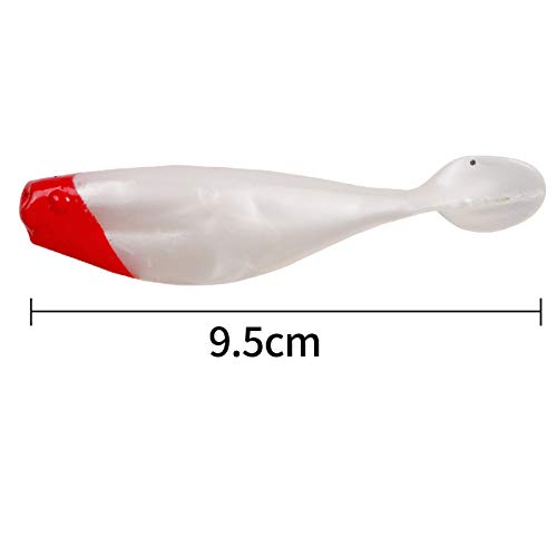 Iscas de pesca falsas, 10 peças 9,5 cm iscas falsas em forma de peixe biônicas, iscas macias para pe