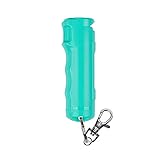 SABRE Pepper Gel with Finger Grip and Snap Clip, 12-Foot (4 Meter) Range, UV Marking Dye, Ergonomic Finger Grip, Flip Top Safety, Supports RAINN, Mint Green