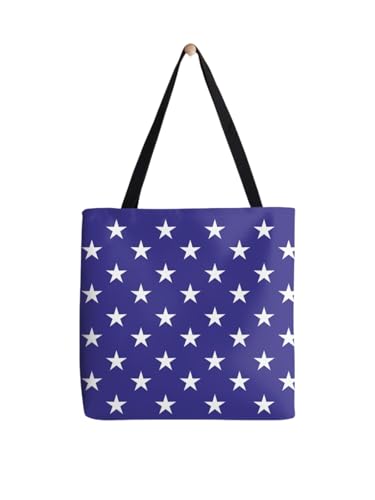 Sac fourre-tout à motif étoilé bleu de qualité supérieure avec finitions soignées