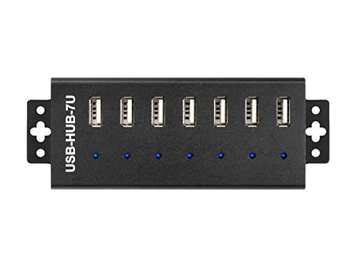 Waveshare Industrial Grade USB HUB, Extending 7X USB 2.0 Ports