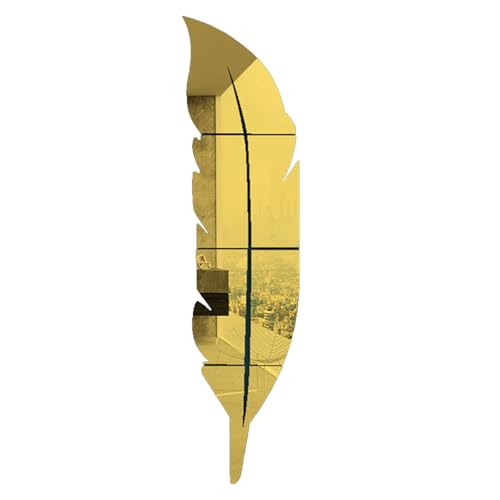 Vinilo decorativo acrílico dorado con efecto espejo grande