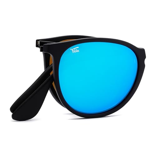 Milano Folding Sunglasses Polarized, UV400, UVA, UVB Protection for Men Women, Folding Sunglasses Leather Case