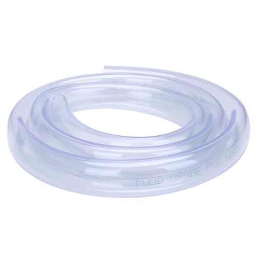 DERNORD PVC Tubing 7/8"ID X 1-1/10"OD Flexible Clear Vinyl Hose 5 Feet for Food Grade