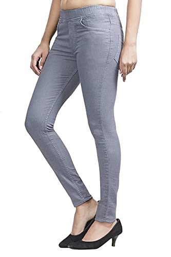 Image of ADBUCKS Women's Slim Fit Mid Rise Jeggings -, Skinny, Wide Leg Jean, Elasticated