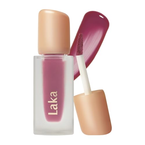 Laka Fruity Glam Tint | Glowing Korean Lip Tint with Hydrating Lightweight Texture | Buildable Color, Non-Sticky High Shine Gloss | K-Beauty Korean Makeup | #159 Razz, 0.15oz