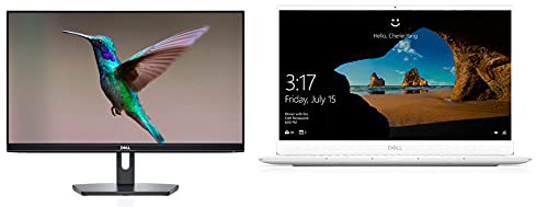 Image of Dell XPS 7390 13.3-inch FHD Thin & Light Laptop (10th Gen Core i5-10210U /8GB /512GB SSD /Win 10 + MS Office /Integrated Graphics) White + Dell SE2419HR 24 inch LCD Anti-Glare Monitor