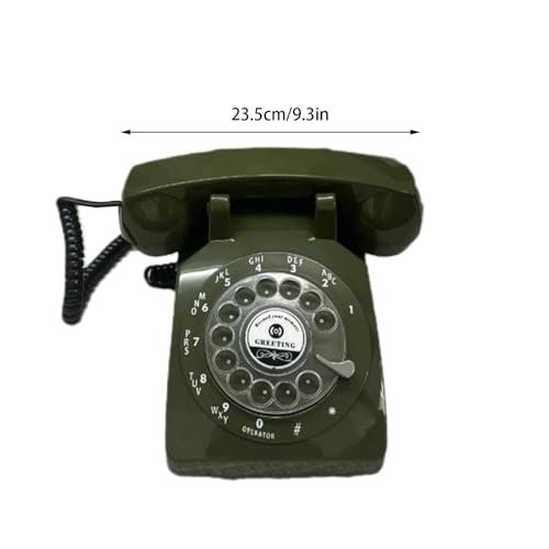 Teléfono retro giratorio grabador para bodas verde miniatura 2