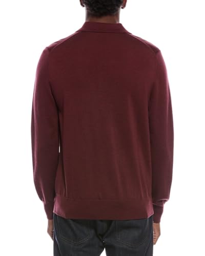 Brooks Brothers Mens Merino Wool Long Sleeve Soft Knit Polo Shirt,2