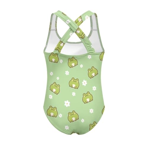 Girls' Cross Back Straps Swimsuit One-Piece Design Summer Swimwear Ideal for Pool, Beach & Dance, Ages 5-142