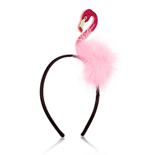 Preisvergleich Produktbild Romote Mädchen Flamingo Hartstirnband Festival Kostüm Strand Haarschmuck (pinkblack)