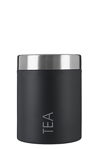 Premier Housewares Bote, Acero Inoxidable, Negro