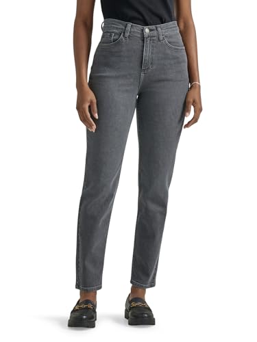 Lee Women's Legendary High Rise Mom Jean, Washed Black, 12