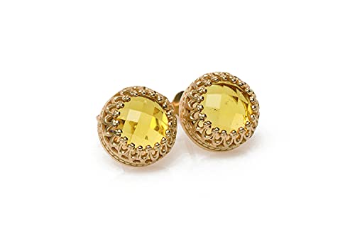 Boucles d'oreilles citrine Anémone pour sublimer vos tenues de soirée