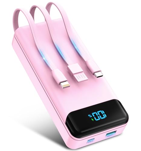 Nacete Portable Charger 40000mAh Power Bank Built-in Cable Battery Pack,