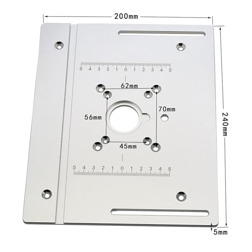 Plaque défonceuse aluminium table menuiserie guide ajustable accessoire bricola