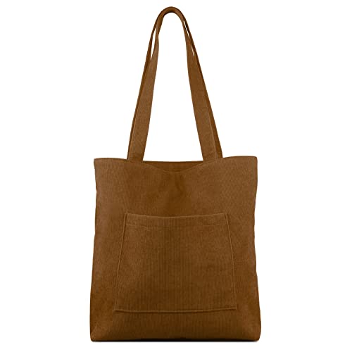 Kememo Bolso de pana para mujer con cremallera,...