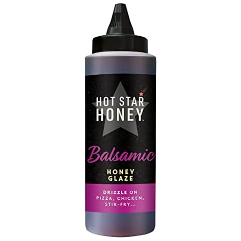Hot Star Honey Balsamic Glaze | Hand Crafted Balsamic Honey Glaze | Balsamic glaze Perfect for Chicken, Pizza, Pasta, Steak and Noodle - 330g Bottle Cover