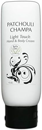Patchouli Champa Moisturizing Hand and Body Cream | with Moisturizing Mango Butter, Olive Oil and Patchouli Essential Oil | 4 ounce tube | by Bella Des Natural Beauty
