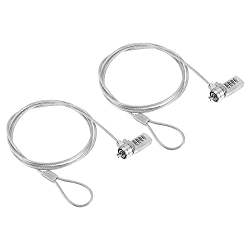 PATIKIL Laptop Cable Lock, 5 Ft Security Cable, 2 Pcs 4 Digit ...
