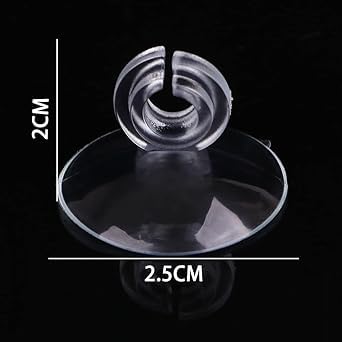 Gowxs 10Pcs Clear Aquarium Suction Cup,Cup Holder Sucker Tube Sucker Clear Airline Tube Clips Holders Clamps Aquarium Air Pump Accessories for Fish Tank Aquarium - Image 3