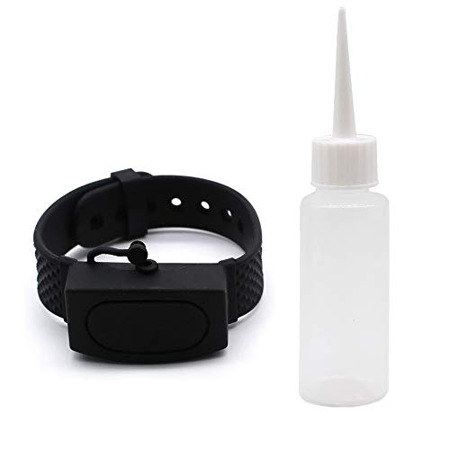Wristband hand Sanitizers Container, Wristband Wearable Container Bottle,Travel Sanitizing Gel Bottle Case, Silicone Refillable Bracelets for Gel Storage(Black)