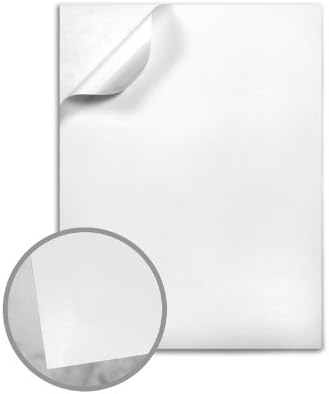 Starliner White Labels - 8 1/2 x 11 Full Sheet 8.6 mils Cast Coated Gloss Permanent C/1S 100 per Package