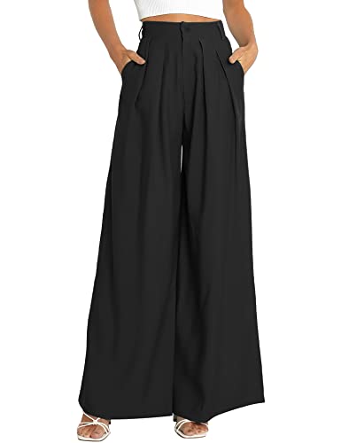 Women's High Waist Casual Wide Leg Palazzo Pants, Dress Pants for Women, Work Pants with Pockets for Women Office.