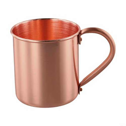 Niceminiwall Para tazas de 16 onzas, 100 % cobre puro y boca ancha, artesanía, vasos de primera calidad para café cerveza, camping, servicio de bar y regalos de fiesta de vacaciones