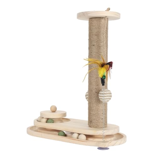 Rascador para gatos Zerodis con bolas móviles y palito miniatura 4
