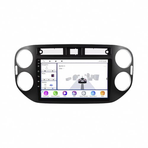 Radio de coche con CarPlay y pantalla HD para VW Tiguan, Mirror Link y cámara de marcha atrás
