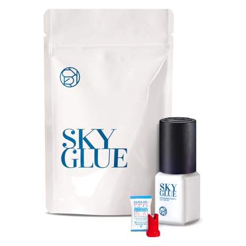 Pegamento Sky Glue para extensiones de pestañas | Profesional | Fijación ultra fuerte | Larga duración | Diferentes variedades | 5 ml | S+