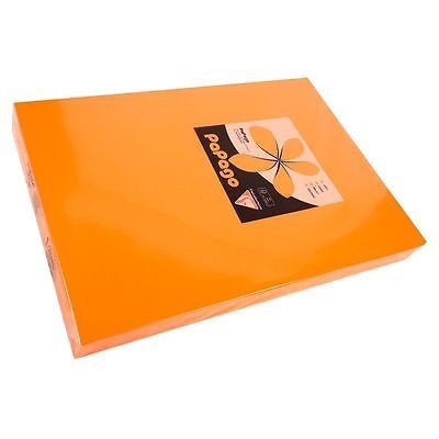 160 GSM A4 PAPAGO Printer Copier Paper 1 Ream of 250 Sheets - Tangerine Orange