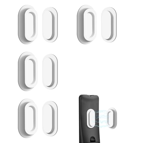 Aecsze 4 Pack Strong Magnetic Remote Control Holder, Self-Adhesive Silicone Remote Holder Wall Mount for TV, Fan, Air Conditioner Remote Control