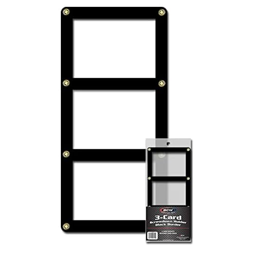 BCW 1-3CS-B 3 Card Screwdown Holder - Black Border