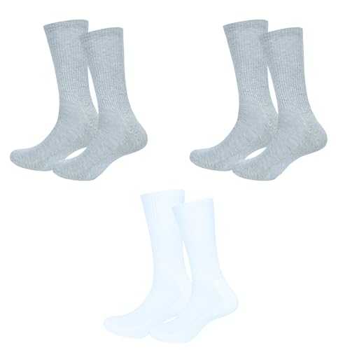 Image of Cotton Crew Socks for Womens Lightweight Casual Wear Business Socks Multi Color Options Size 6-9