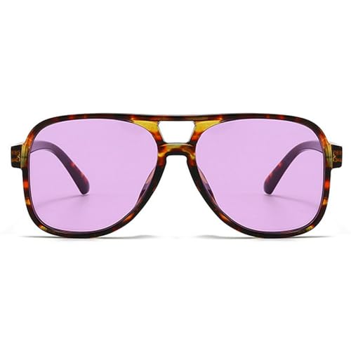 Double Bridges Pilot Women Sunglasses Vintage Rivets Men Clear Ocean Lens Shades UV400 Men Square Sun Glasses