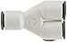 Legris 6340 60 00WP2 LIQUIfit Push-to-Connect Fitting, Wye, 3/8