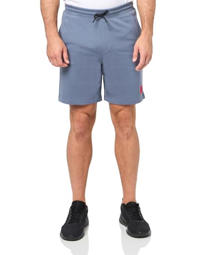 Short en jersey HUGO Homme casual décontracté à logo carré noir
