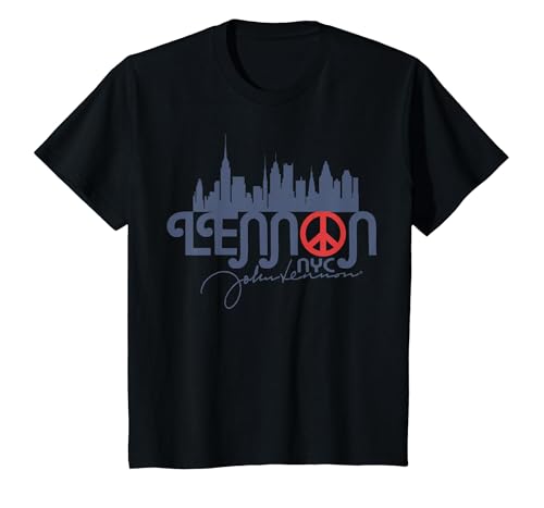 John Lennon - Peace, NYC T-Shirt, Youth, Black, Small