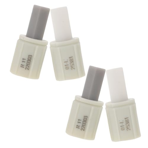 Baluue 4 Amortiguadores de Cierre Suave para Asiento de Inodoro Conector de Bisagra de Plástico Avanzado Kit de 4 Piezas 2 Sentido Horario 2 Sentido Antihorario para Baño